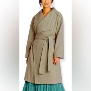 Brown Wrap Coat A New Day Medium EUC